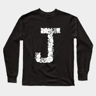 Floral Letter J Long Sleeve T-Shirt